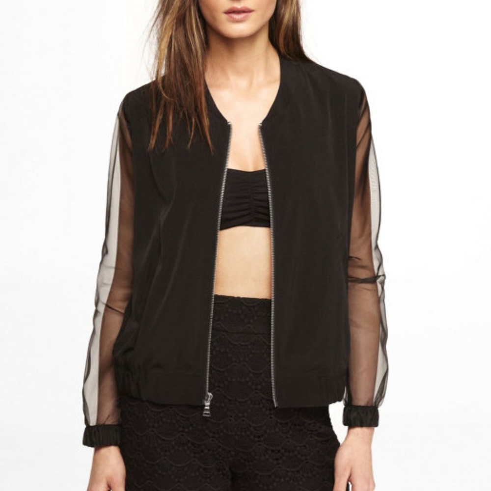 Express organza bomber jacket medium